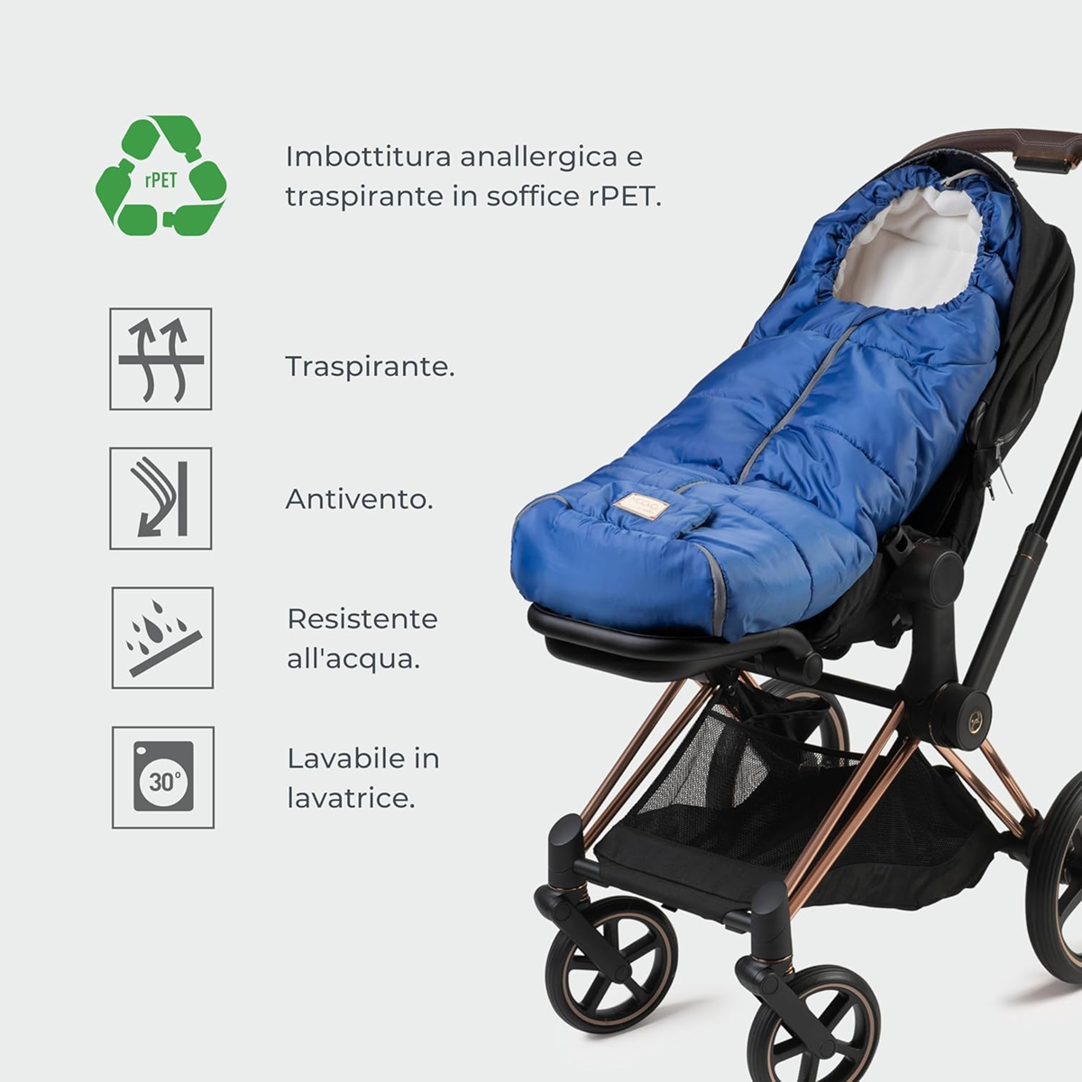 MOOVO NUVITA universeller Fußsack für Kinderwagen 6-36 Monate