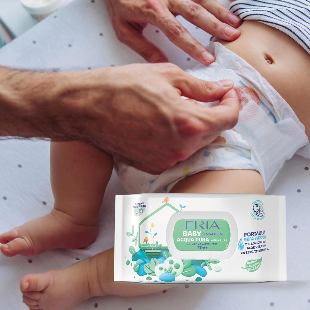 FRIA Baby Senstation 3-lagige Feuchttücher mit Aloe Vera x 70