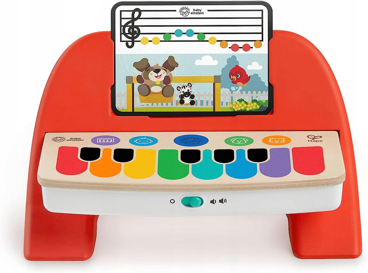 HAPE Cal's First drewniane pianinko dotykowe z nutkami 6 melodii