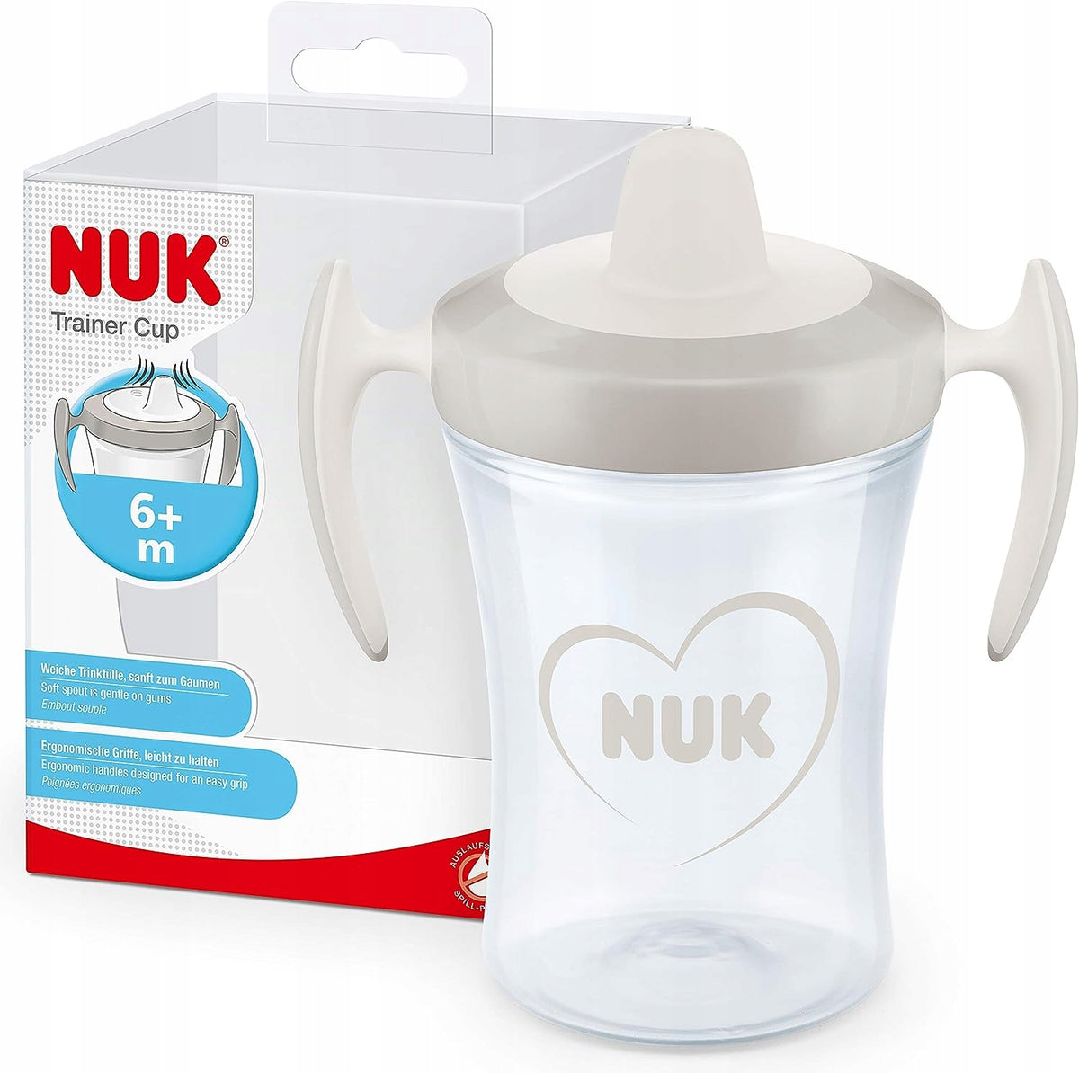 NUK Trainer Cup Auslaufsicherer Trinklernbecher Herz 6 M+ 230 ml