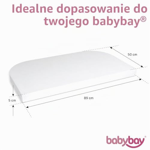 BABYBAY Deluxe Organic Spannbettlaken 89x50 cm weiß