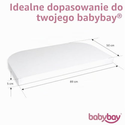 BABYBAY Deluxe Organic Spannbettlaken 89x50 cm weiß