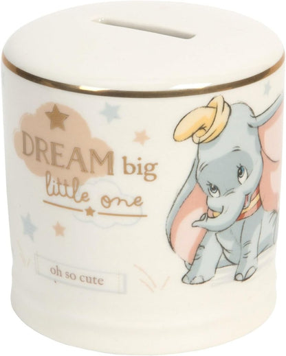 WIDDOP & Co Disney Sparschwein Dumbo Elefant, Keramik, 8,5 x 8,5 cm