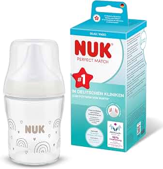 NUK Perfect Match Anti-Kolik-Glasflasche 120 ml 0+