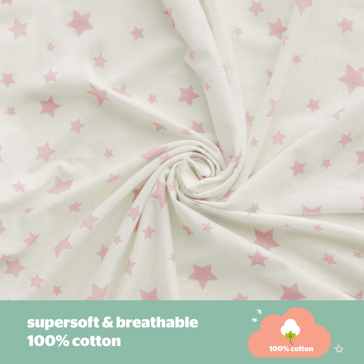 ITALBABY 3-teiliges Bettwäscheset 60x130 / 40x60 / 115x173
