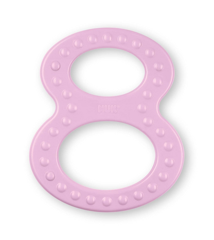 NUK Silikon-Beißring 2 Stück 6,5 x 8 cm 0 +