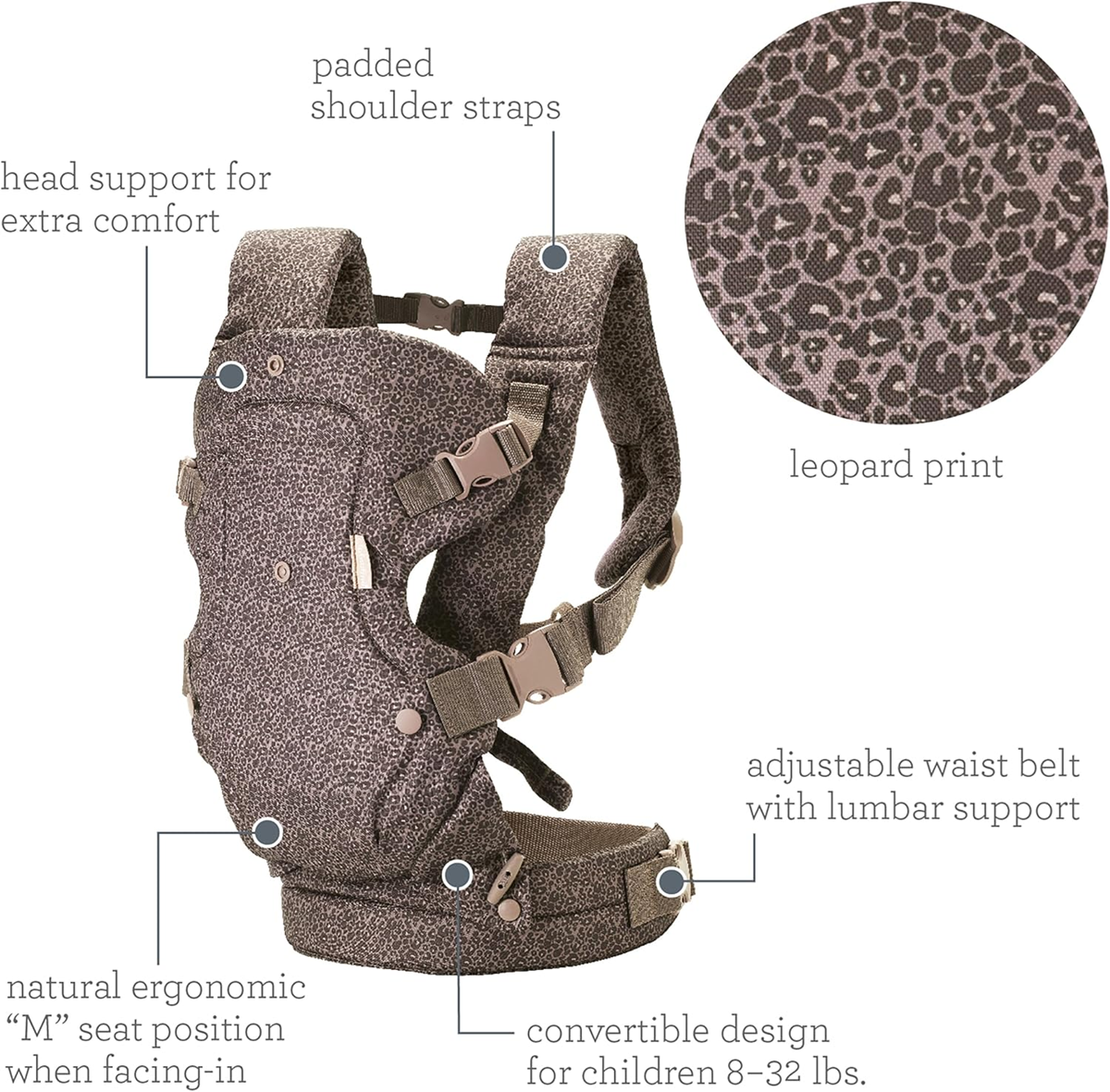 INFANTINO FLIP 4-in-1 ergonomische Babytrage 3,5 - 14,5 kg