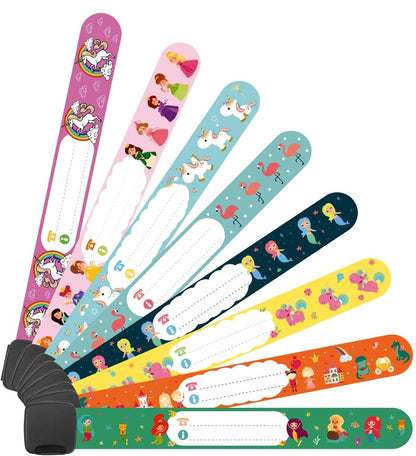 VICLOON wasserdichte SOS-Armbänder für Kinder, 8 Stück + Marker
