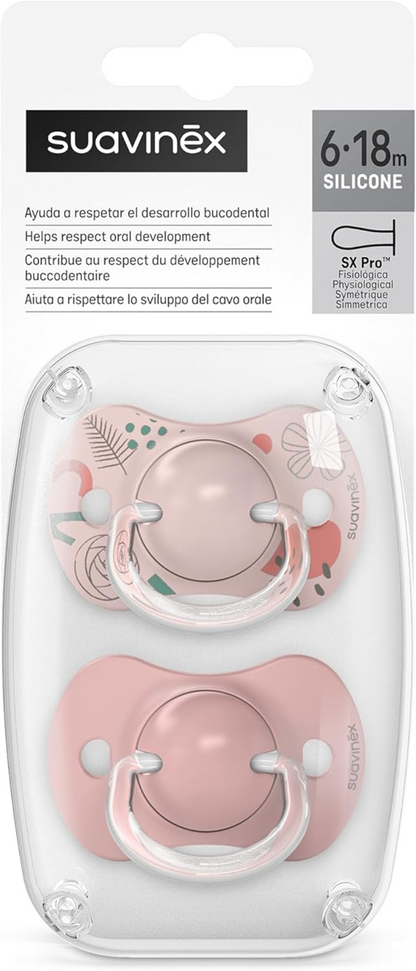 SUAVINEX SX PRO anatomischer Schnuller 6-18 Monate Silikon x2