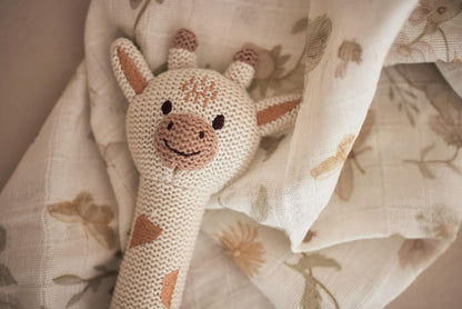 JOLLEIN Baby-Rassel 20cm Giraffe