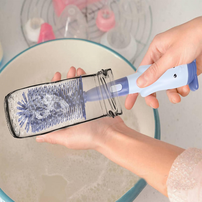 ABIRDON 3-in-1 Silikon-Reinigungsbürsten für Flaschen, Sauger, Strohhalme 28cm