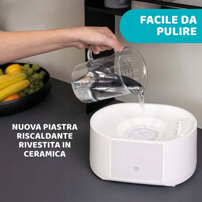 CHICCO sterylizator parowy z suszarką All in One, biały, z ceramiczną płytą grzewczą do łatwego czyszczenia