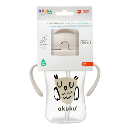 AKUKU 300 ml bottle with retractable straw, 9 months+
