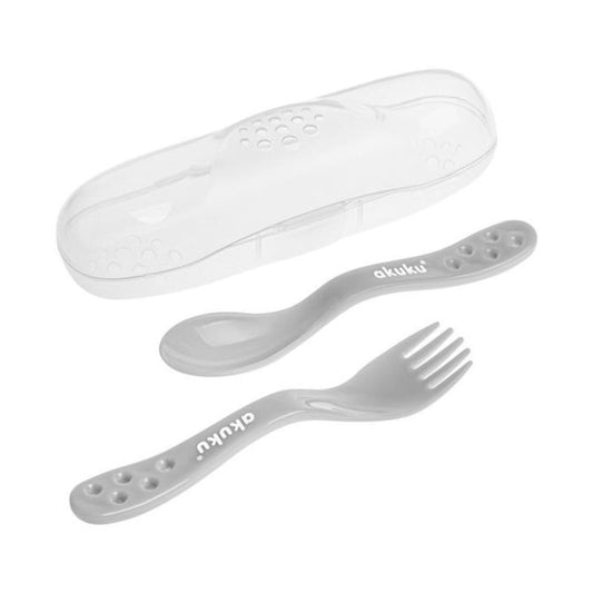 Tacâmuri AKUKU în etui, linguriță și furculiță