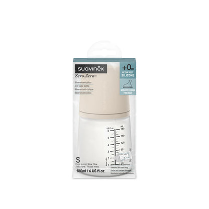 Suavinex Zero Zero Anti-Kolik-Flasche 180 ml S Light – Rück- und Seitenansicht
