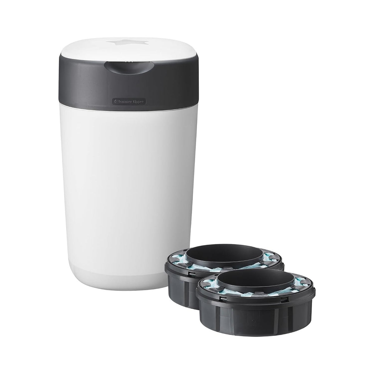 Biały kosz Tommee Tippee Twist & Click i dwa wkłady bez kartonu